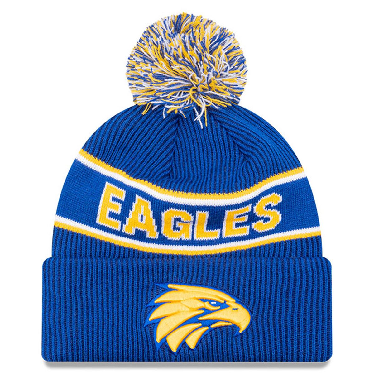 New Era West Coast Eagles Knitted Pom Beanie