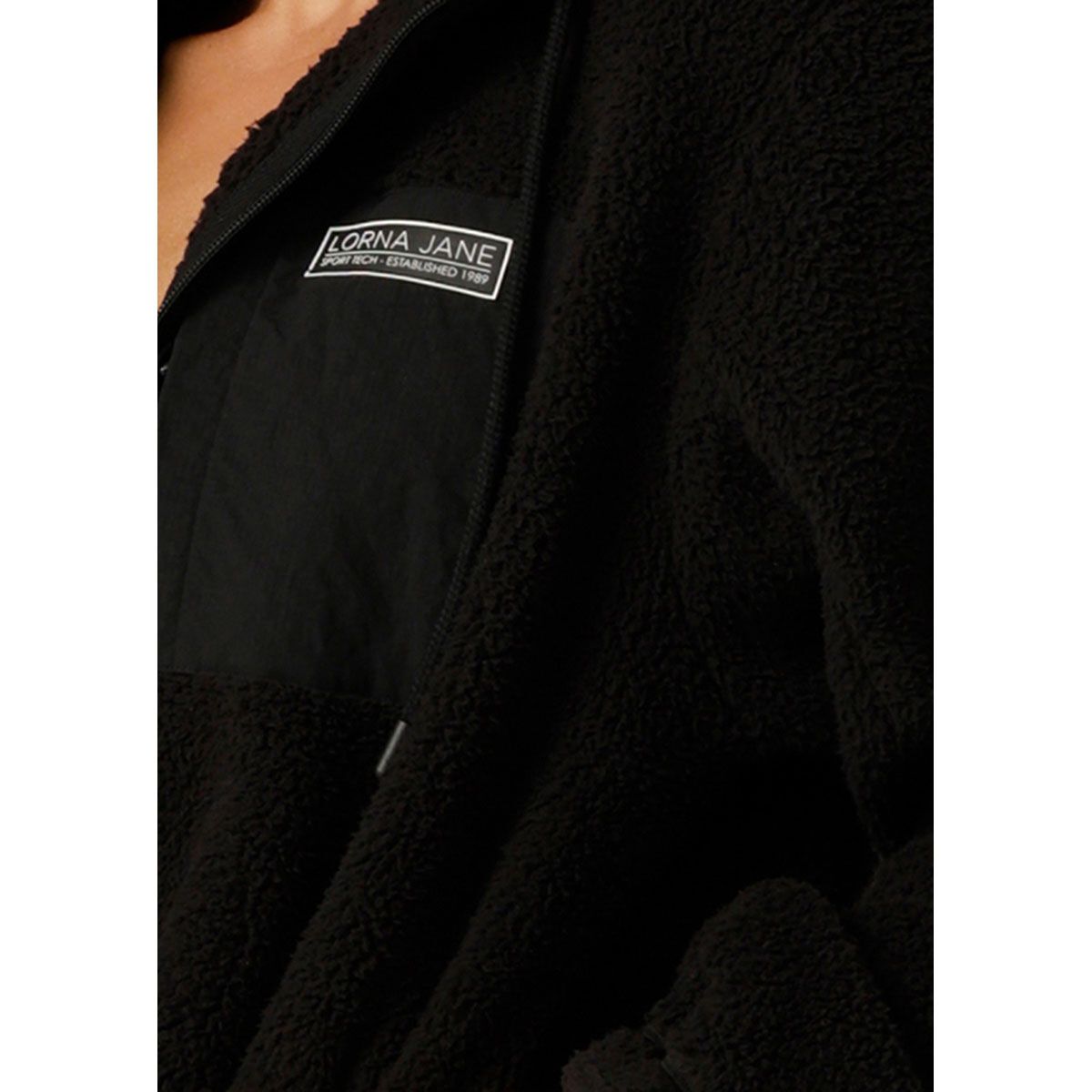 Lorna Jane Womens Teddy Fleece Zip Thru Full Zip Hoodie