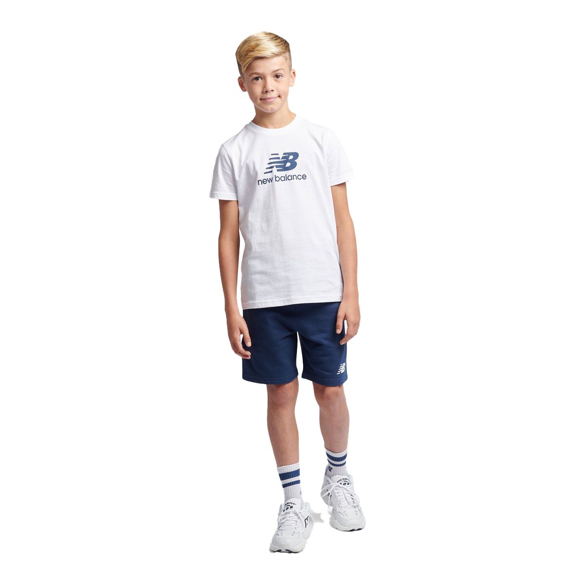 New Balance Junior Stacked Logo Shorts
