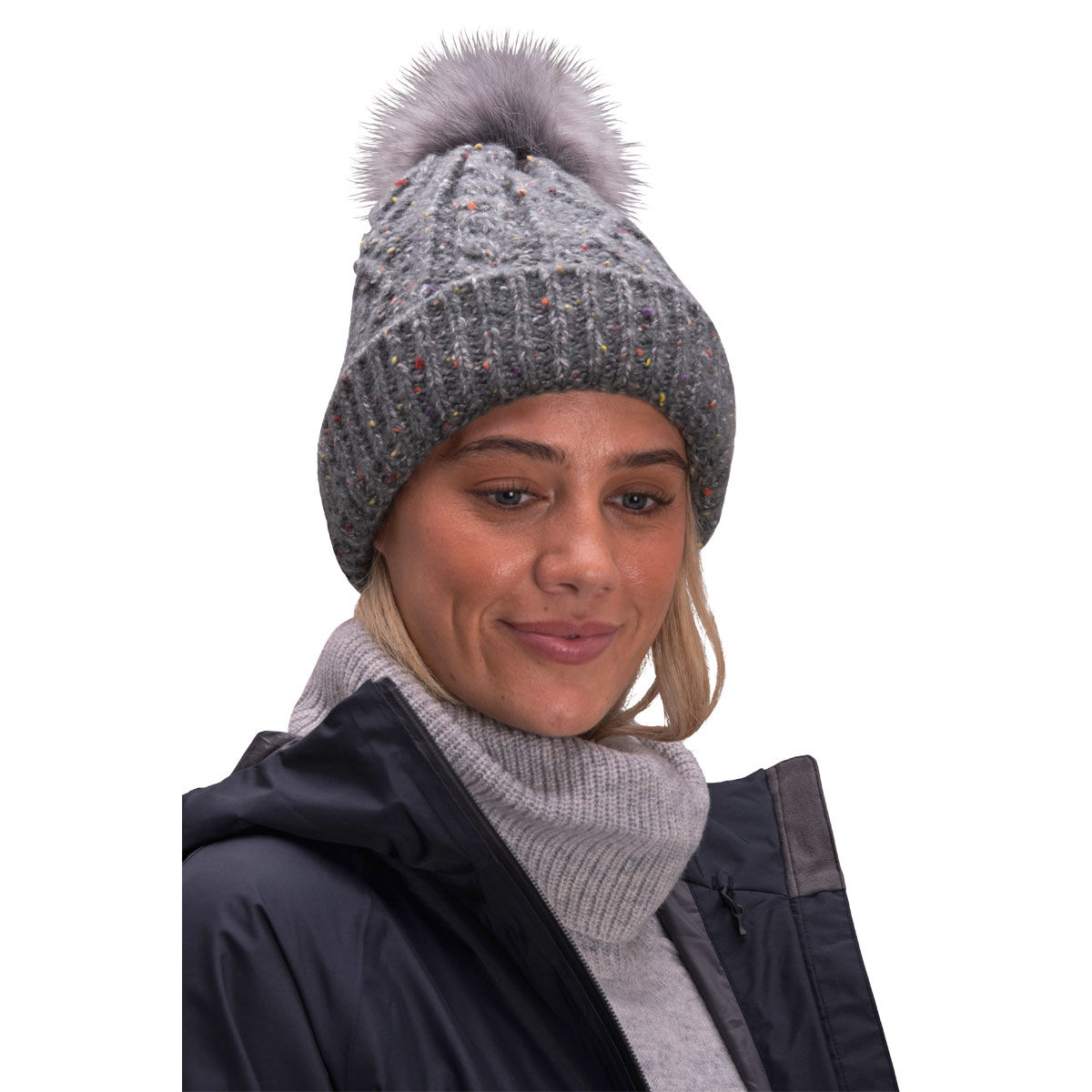 macpac Unisex Flecked Pom Pom Beanie
