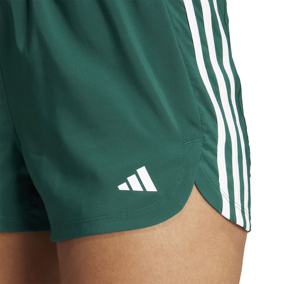 adidas Womens Pacer 3 Stripes Training High Rise Shorts