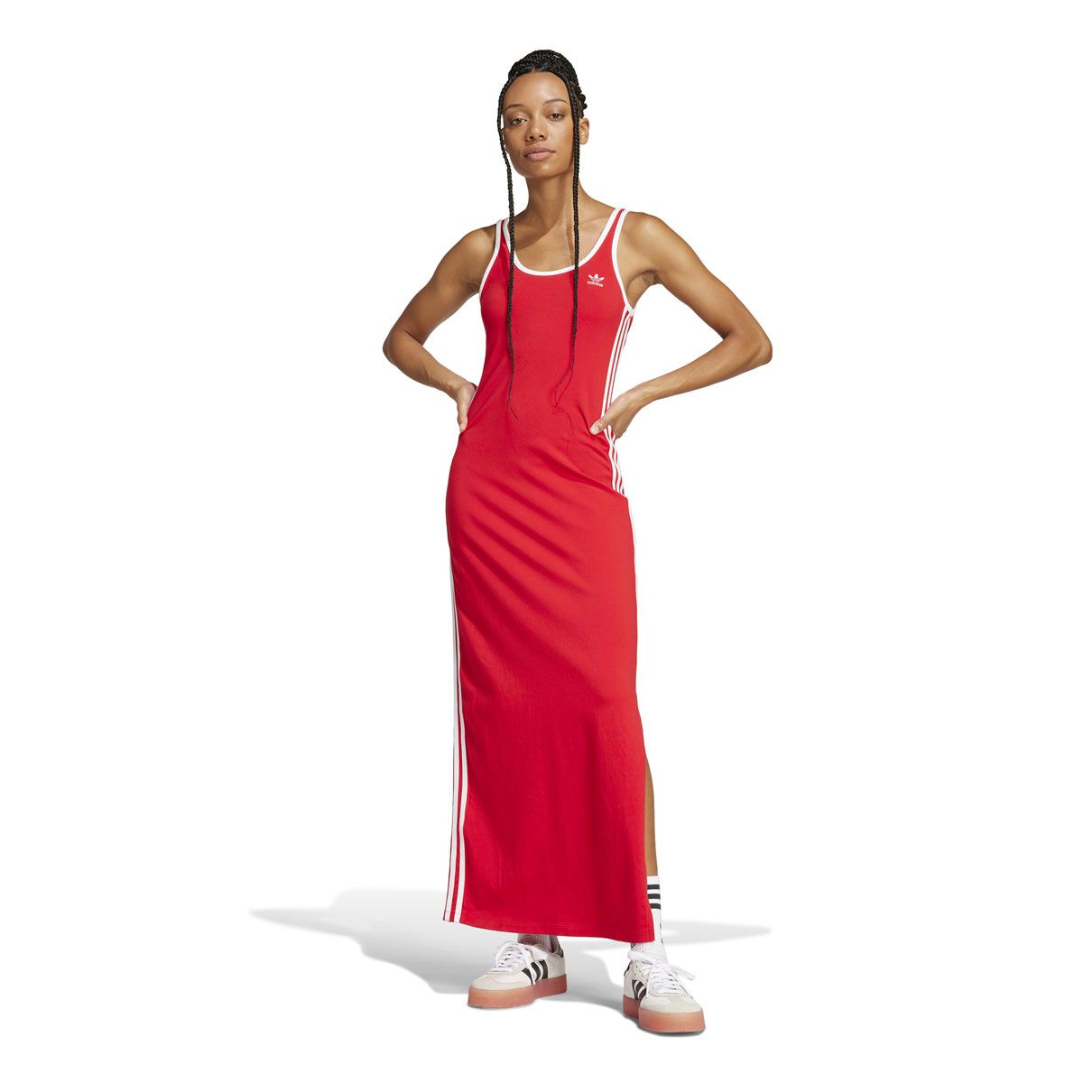 adidas Originals Womens Adicolor Classics 3-Stripes Tank Maxi Dress