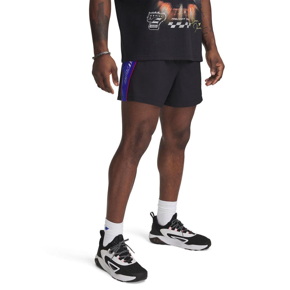 Under Armour Project Rock Mens 5 inch Woven Training Shorts