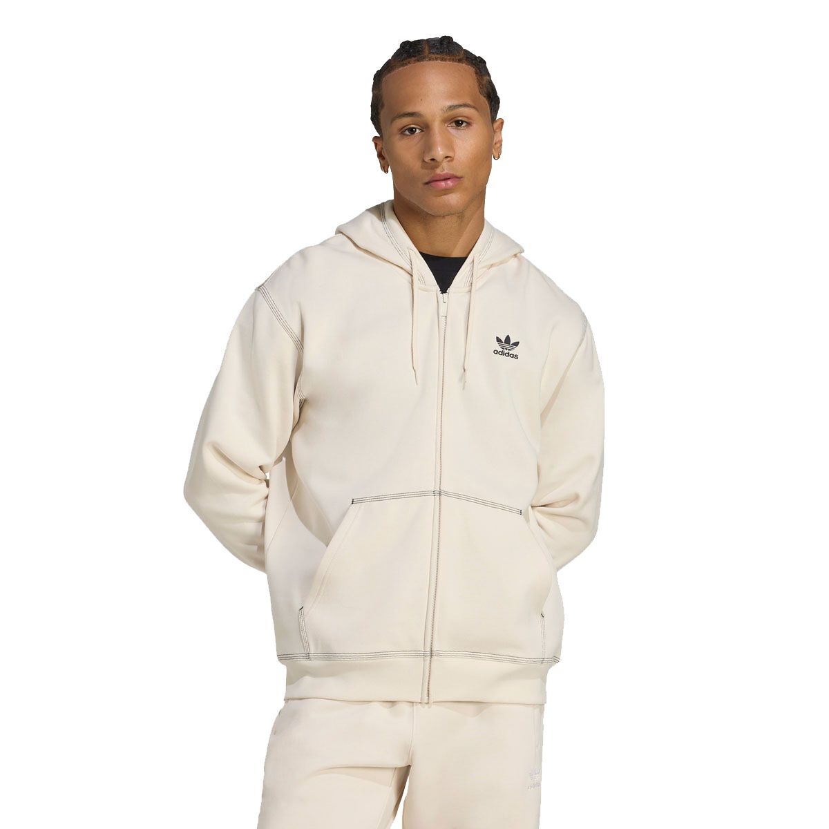adidas Originals Mens Trefoil Essentials Full Zip Hoodie