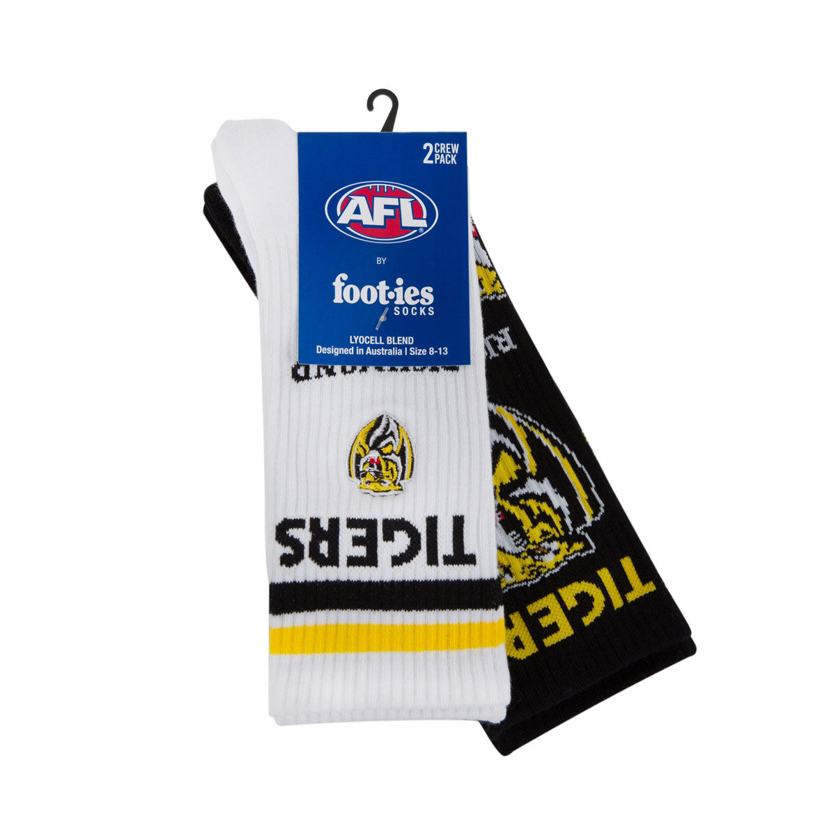 Richmond Tigers Sneaker Socks 2 Pack Multi M/L