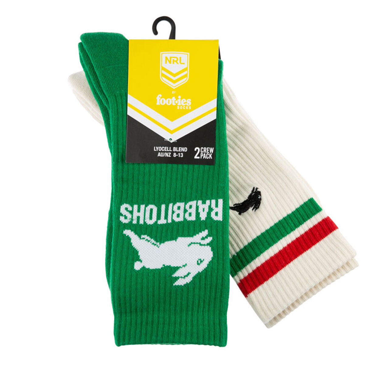 South Sydney Rabbitohs Sneaker Socks 2 Pack