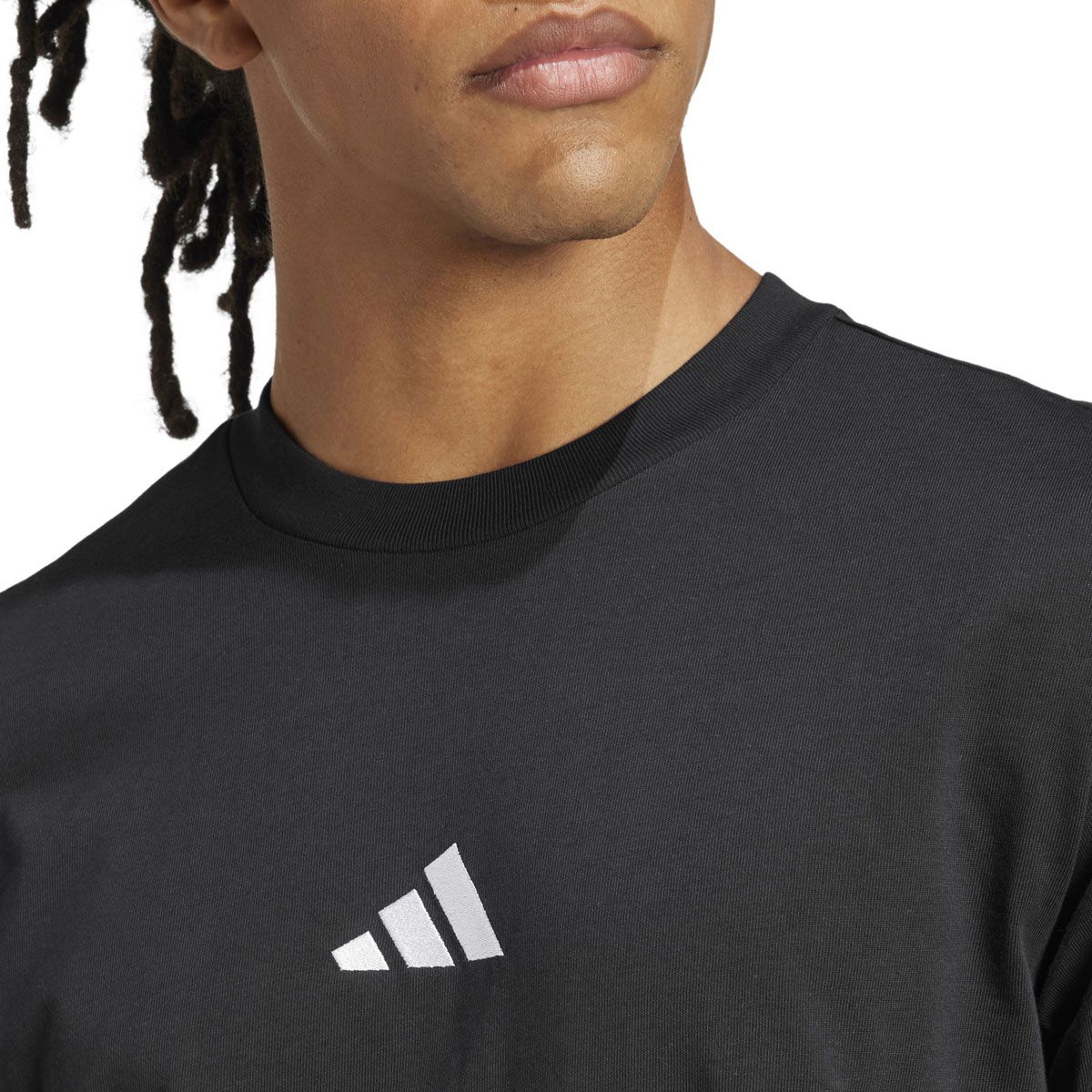adidas Mens Essentials Small Logo Single Jersey Tee