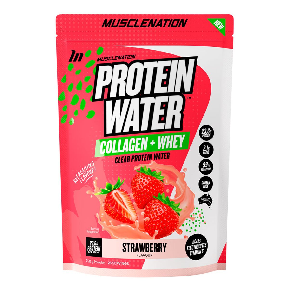 Muscle Nation Protein Water Strawberry