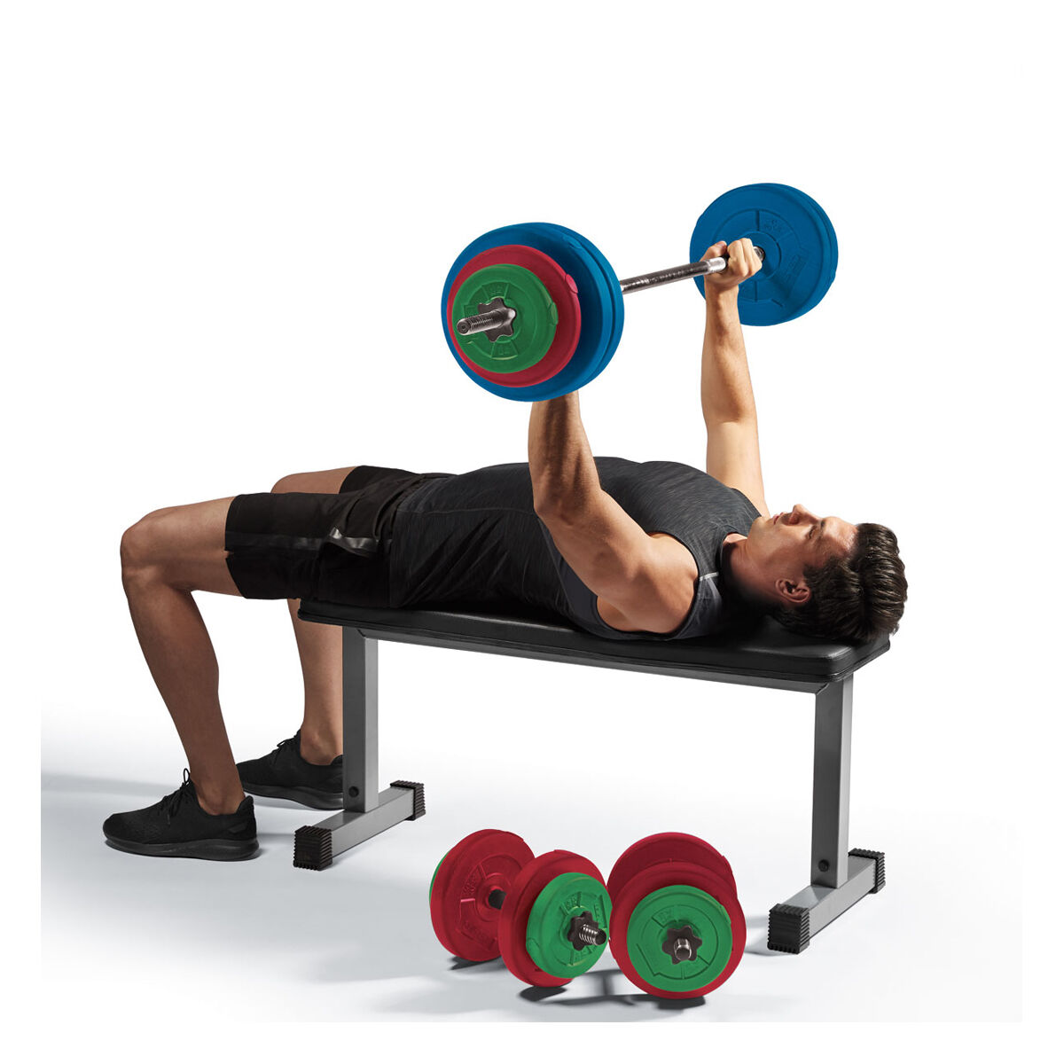 Celsius 50kg Coloured Vinyl Weight Set