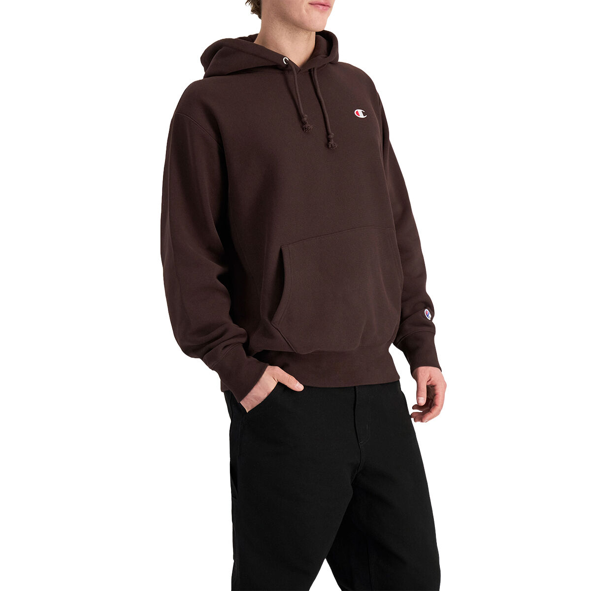 Champion Mens Reverse Weave Small C Logo Hoodie