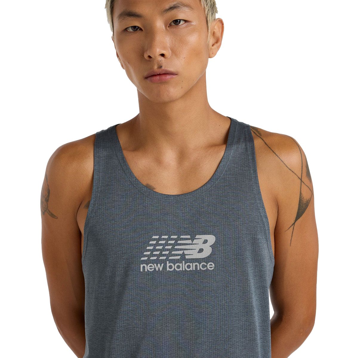 New Balance Mens Athletics Run Graphic Running Singlet
