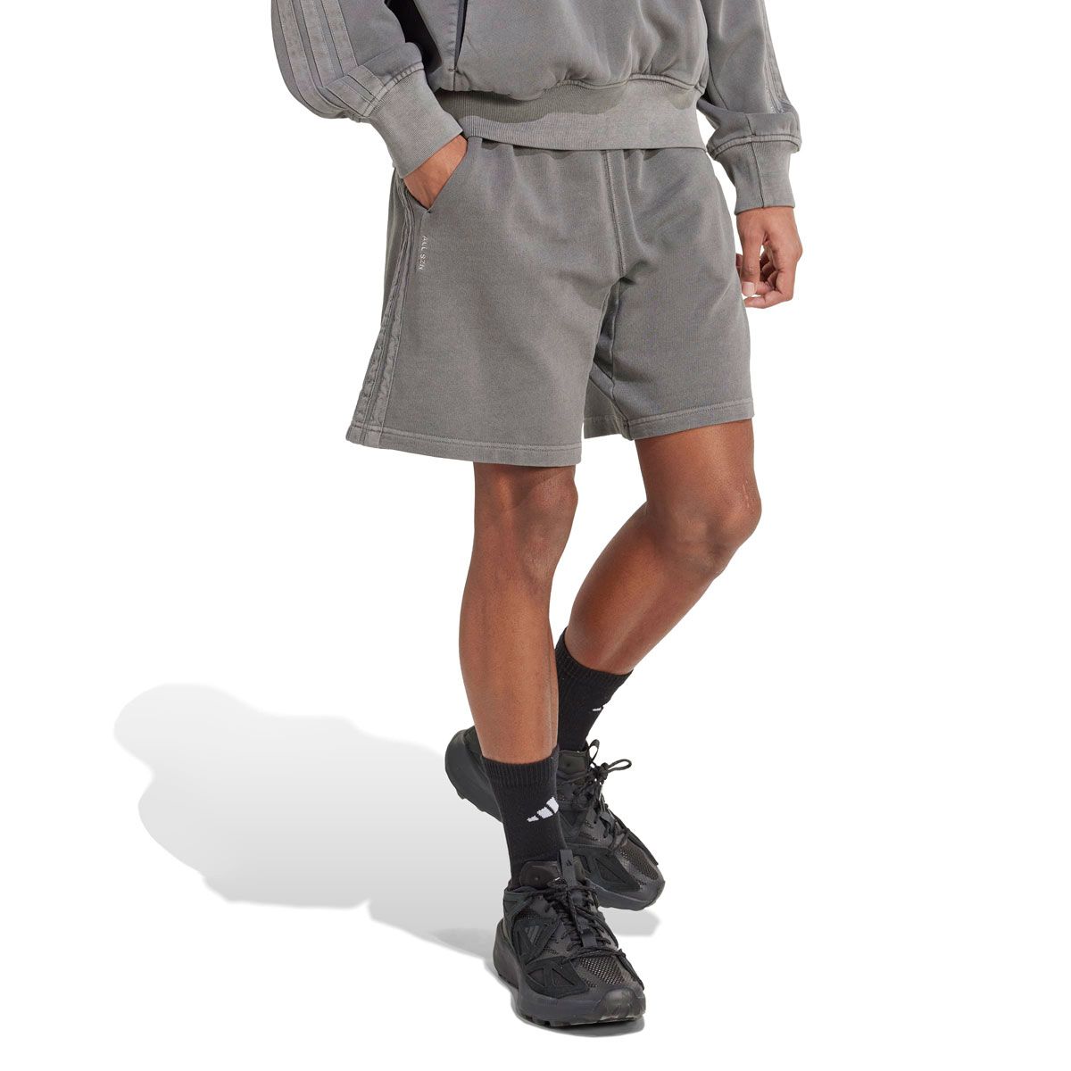 adidas Mens ALL SZN Fleece Pigment Dye Loose 8 Inch Shorts