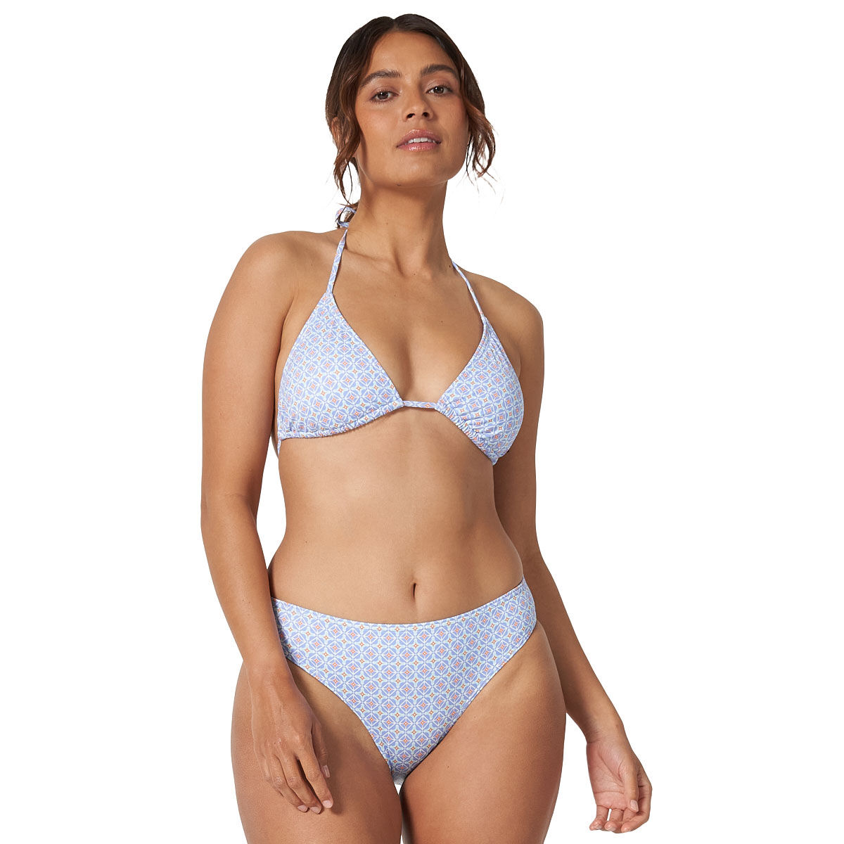 Tahwalhi Womens Nostalgic Geo Halter Bikini Top