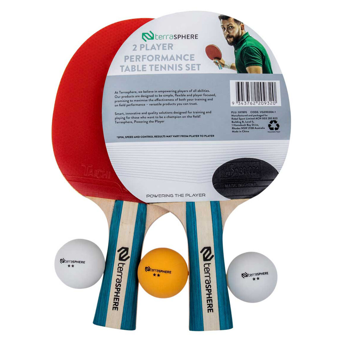 Terrasphere 2 Player Performance Table Tennis Set