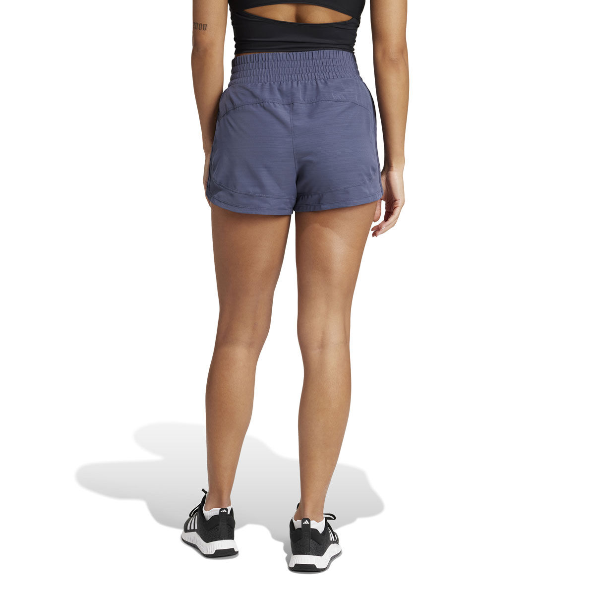 adidas Womens Pacer 3-Stripes Woven High Rise Training Shorts