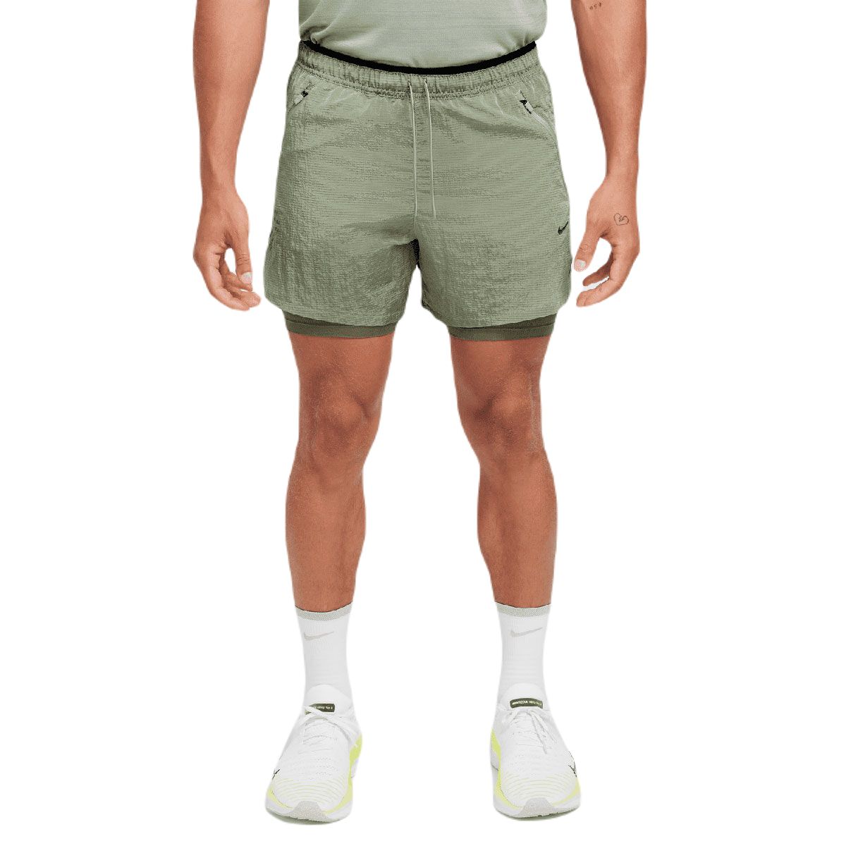Nike Mens Stride Running Division Dri-FIT Water Repellent 2-in-1 Running Shorts