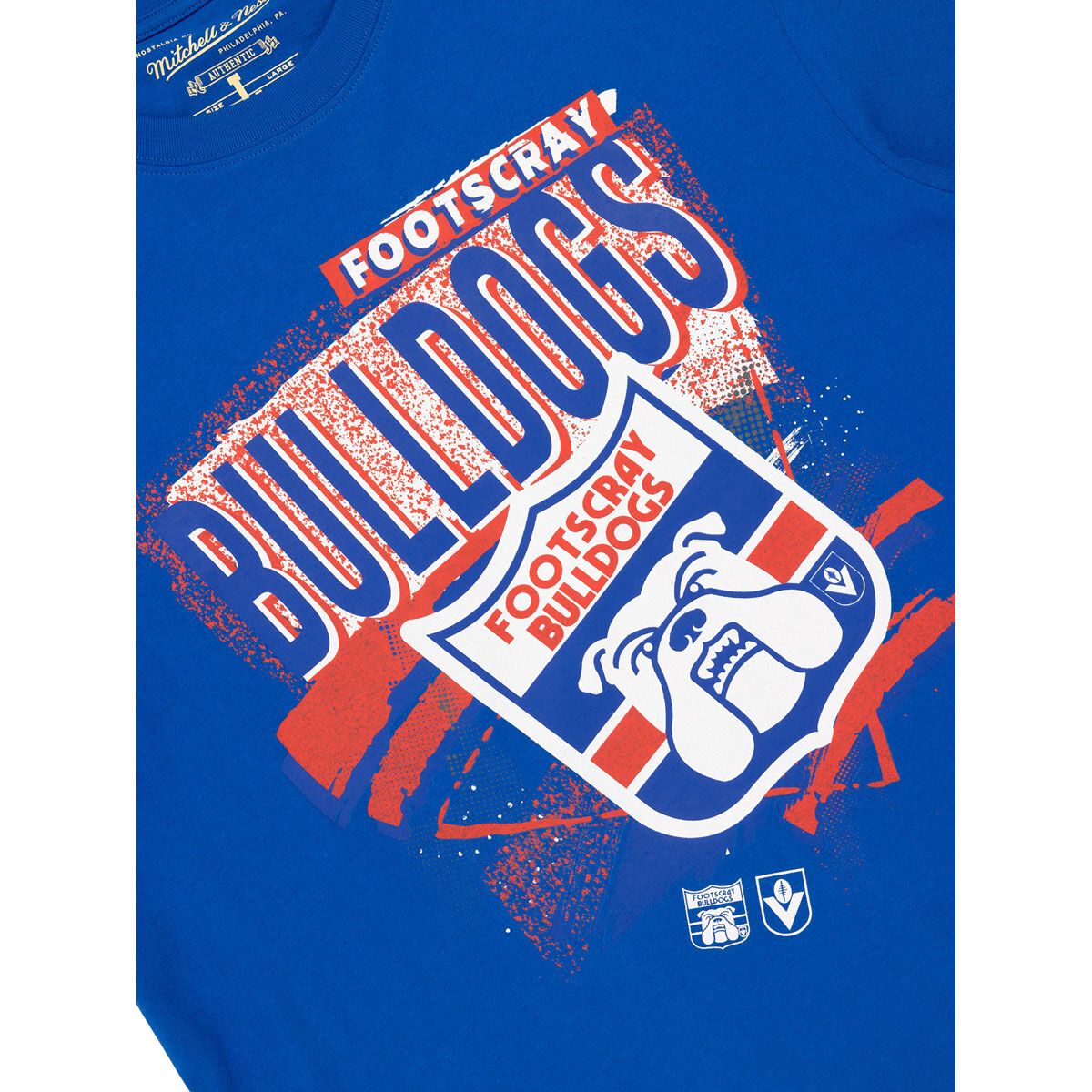 Western Bulldogs Mens 2025 Abstract Logo Tee