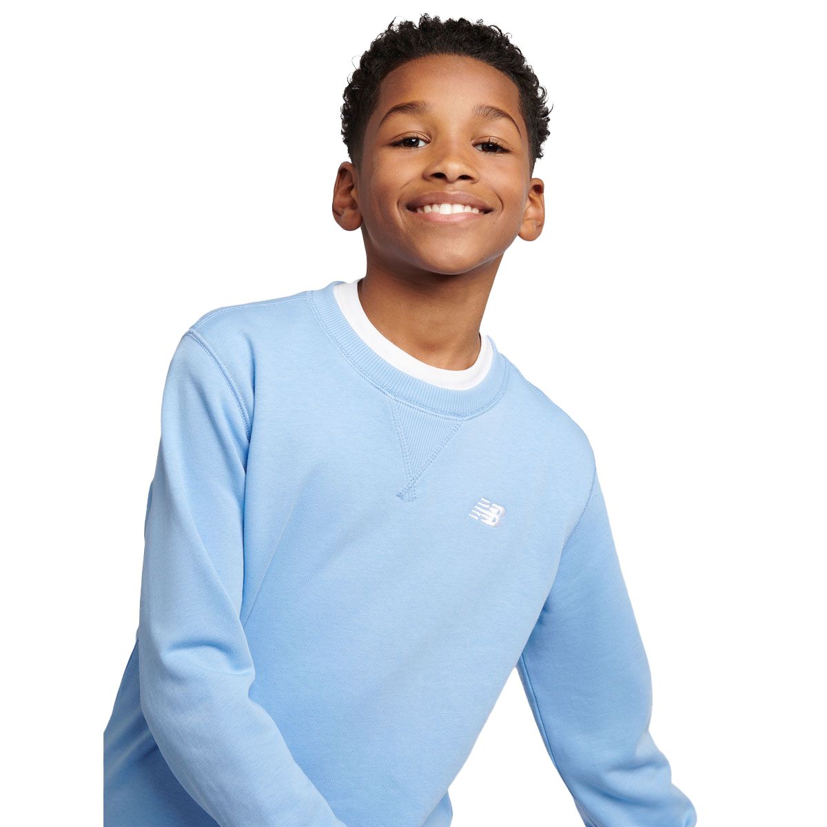 New Balance Junior French Terry Small Logo Crew Sweatshirt