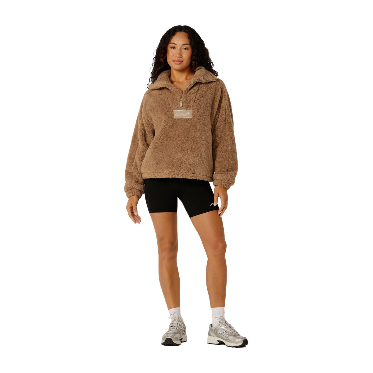 Lorna Jane Womens Everyday Teddy Quarter Zip Pullover