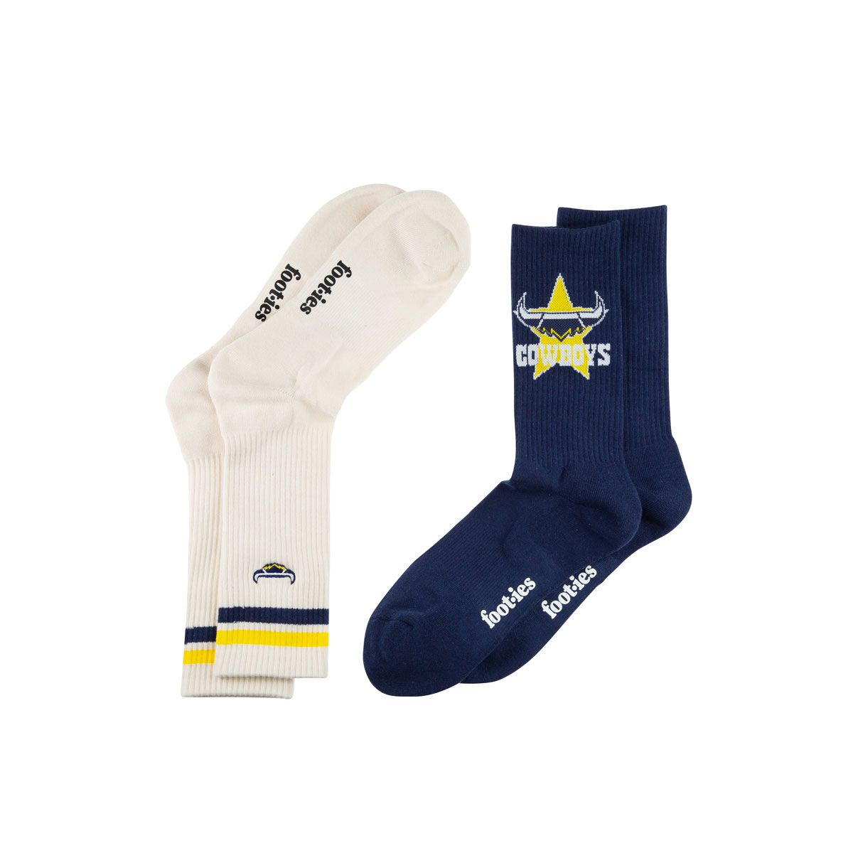 North Queensland Cowboys Sneaker Socks 2 Pack
