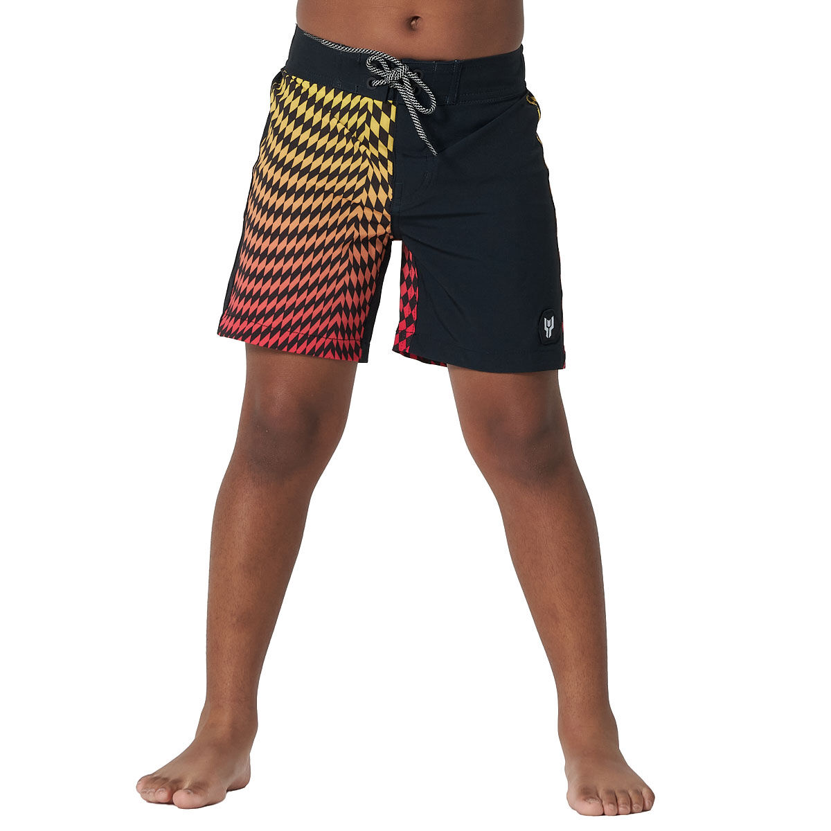 Tahwalhi Little Boys Fluro Check Board Shorts