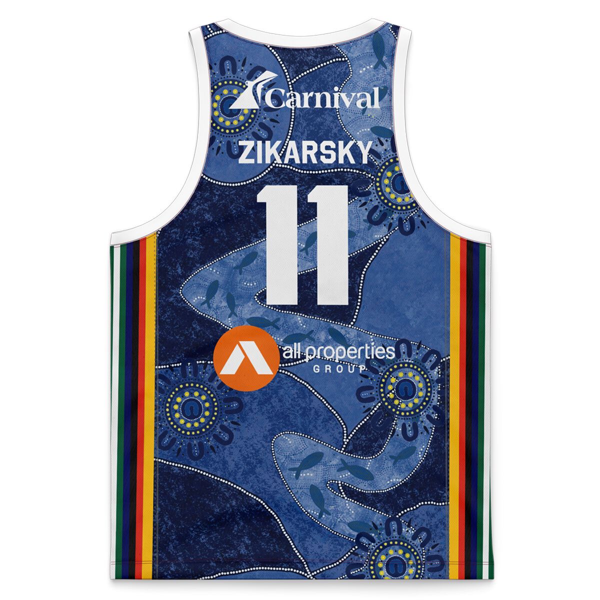 Brisbane Bullets Kids Rocco Zikarsky 2024/25 Indigenous Basketball Jersey