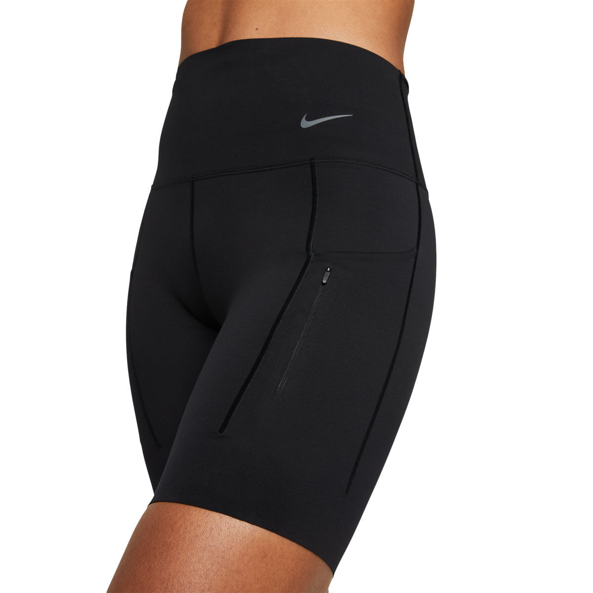 Nike Womens Go Dri-FIT Firm Support High Rise 8 Inch Short Tights
