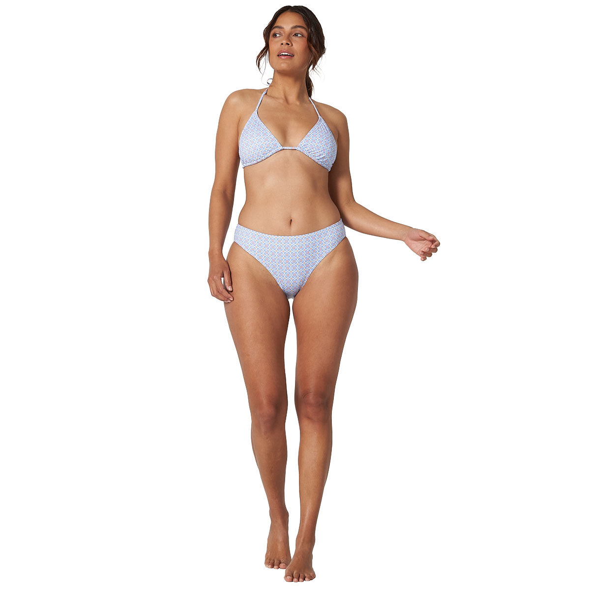 Tahwalhi Womens Nostalgic Geo Halter Bikini Top