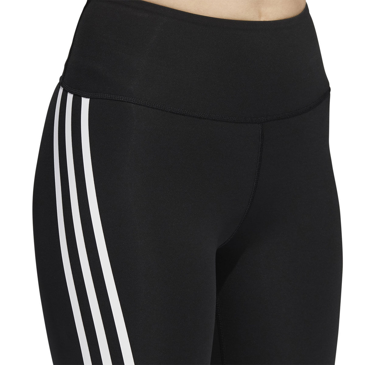 adidas Womens Optime Train Icons 3-Stripes Mid Rise Bike Shorts