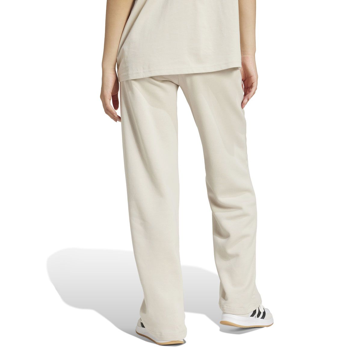 adidas Womens Feel Cozy Fleece Small Logo Open Hem Track Pants