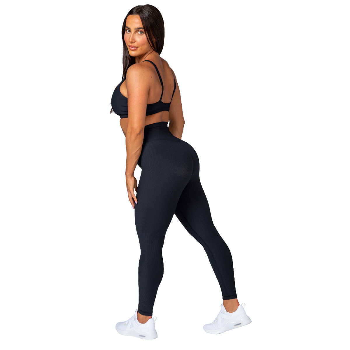 Muscle Nation Womens Zero Rise Rib Ankle Tights