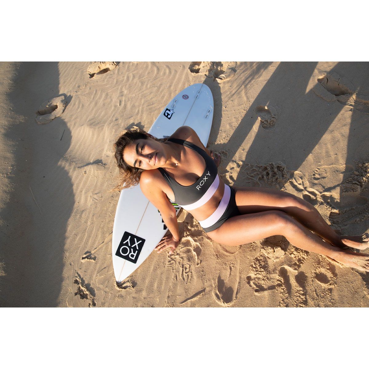 Roxy Womens Active Colour Block Bikini Bottoms