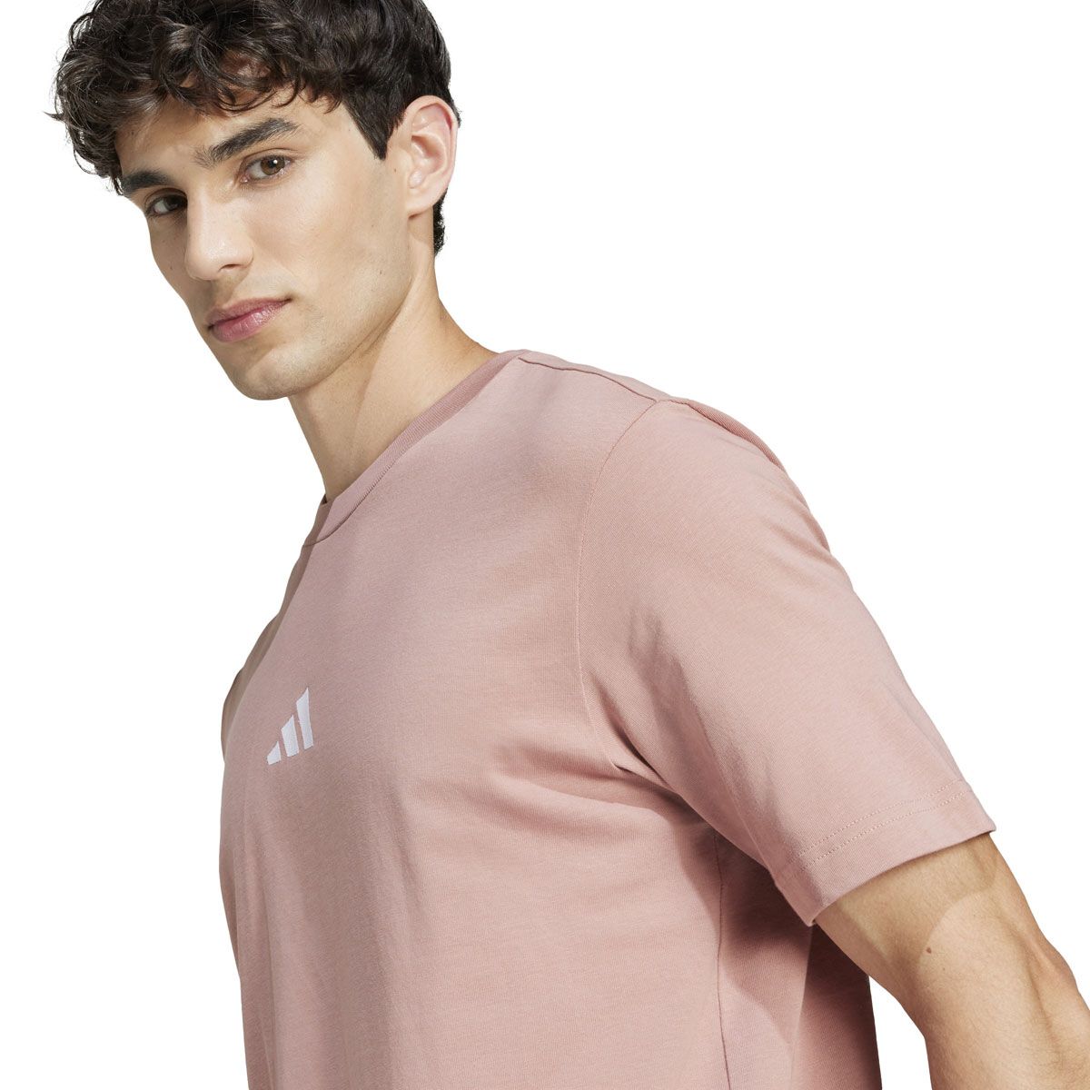 adidas Mens Essentials Small Logo Single Jersey Tee
