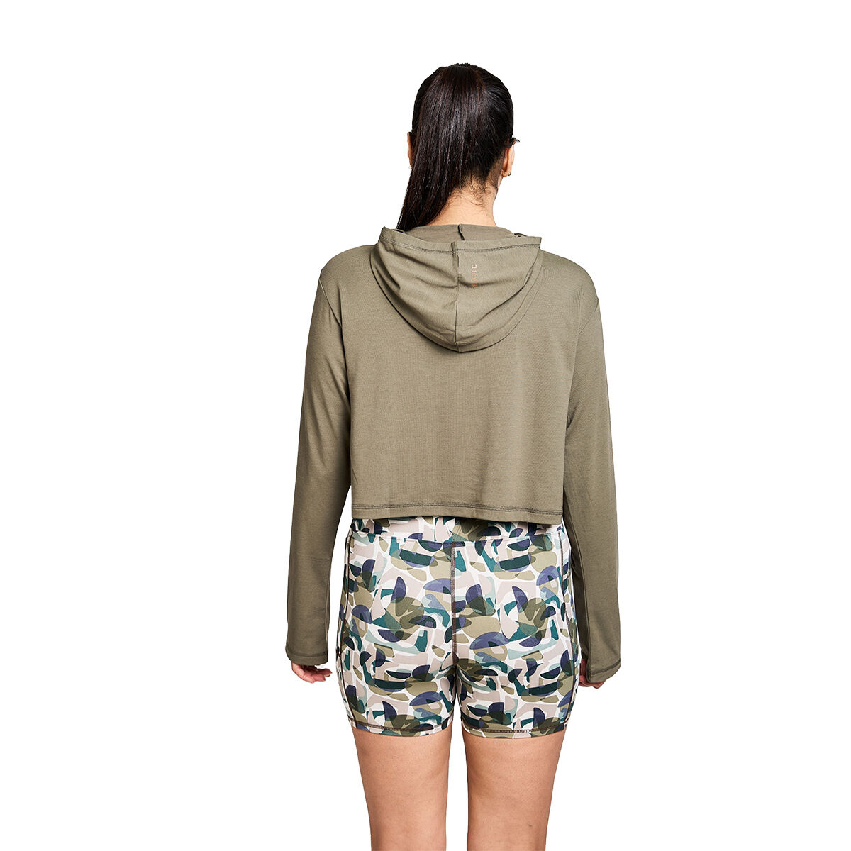 BAHE Womens Zephyr Short Boxy Hooded Tee