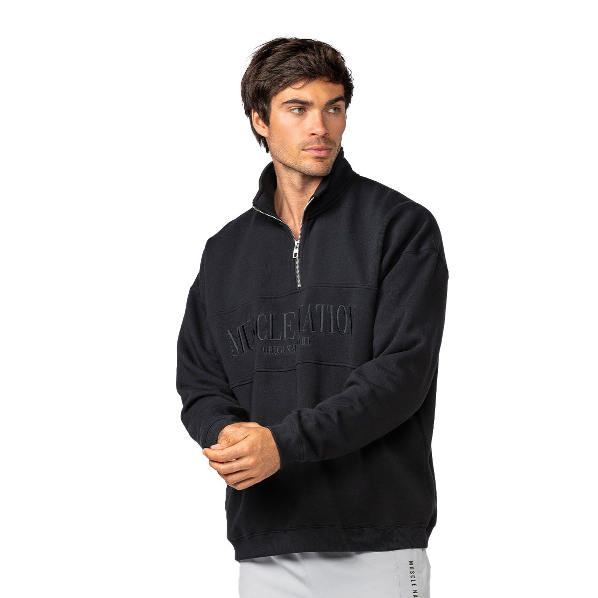 Muscle Nation Mens Prep Quarter Zip Pullover