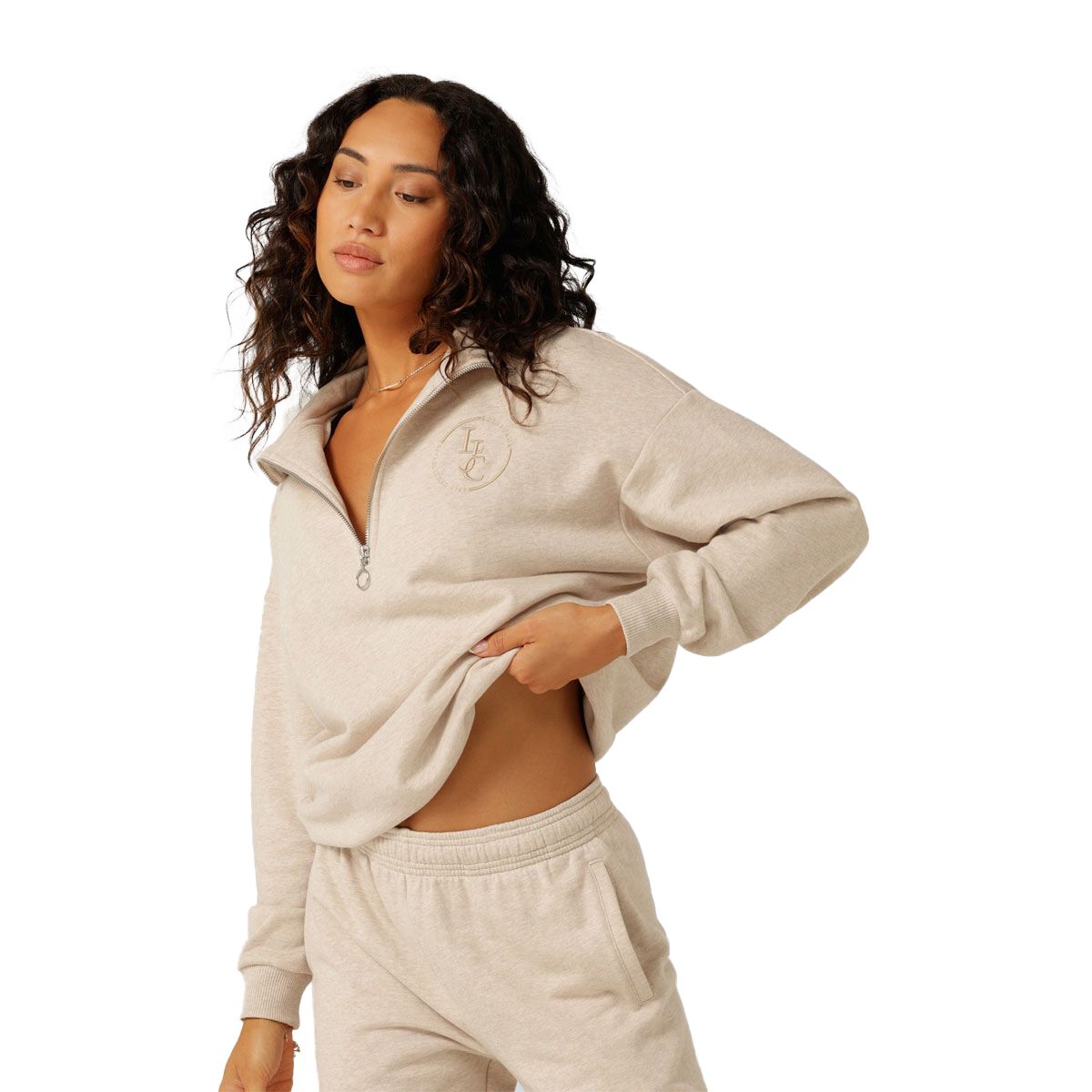 Lorna Jane Womens Iconic Quarter Zip Sweatshirt