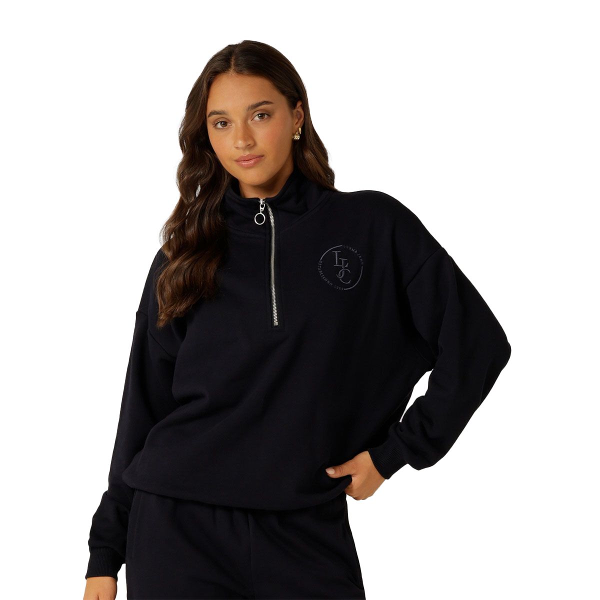 Lorna Jane Womens Iconic Quarter Zip Sweatshirt