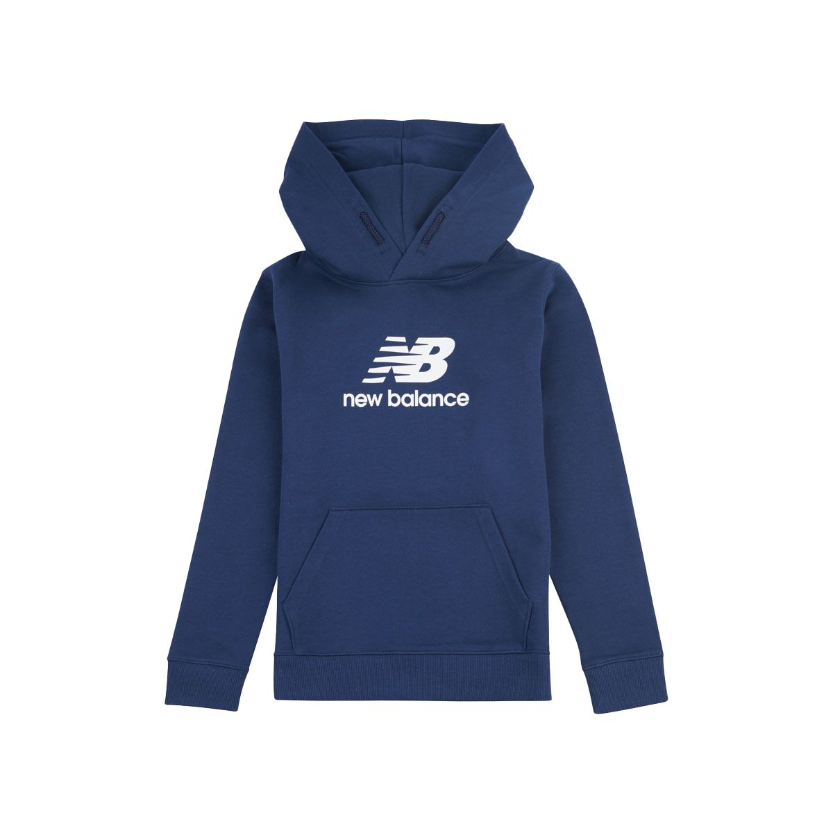 New Balance Junior French Terry Stacked Logo Pullover Hoodie