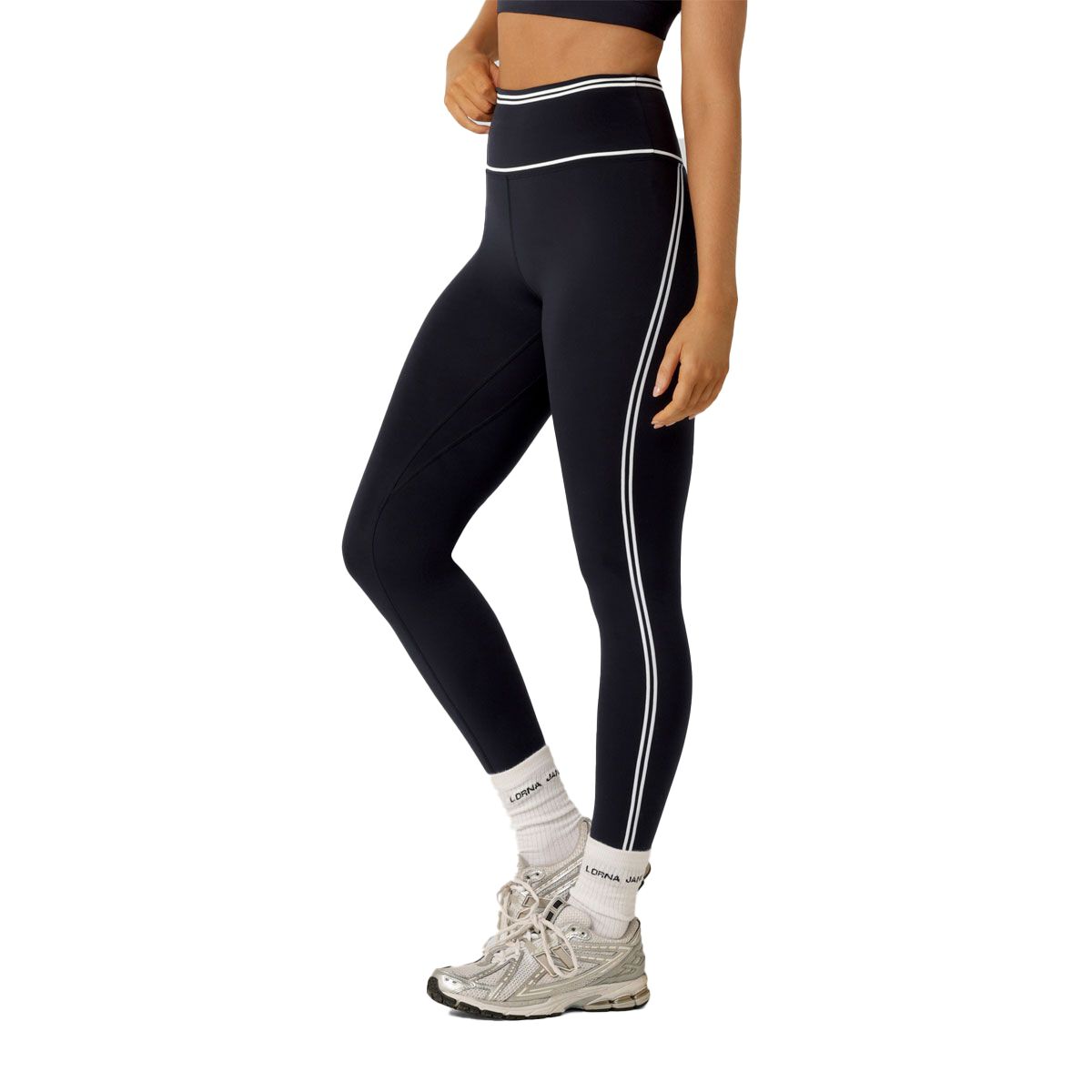 Lorna Jane Womens Retro Track Ankle Bitter Tights