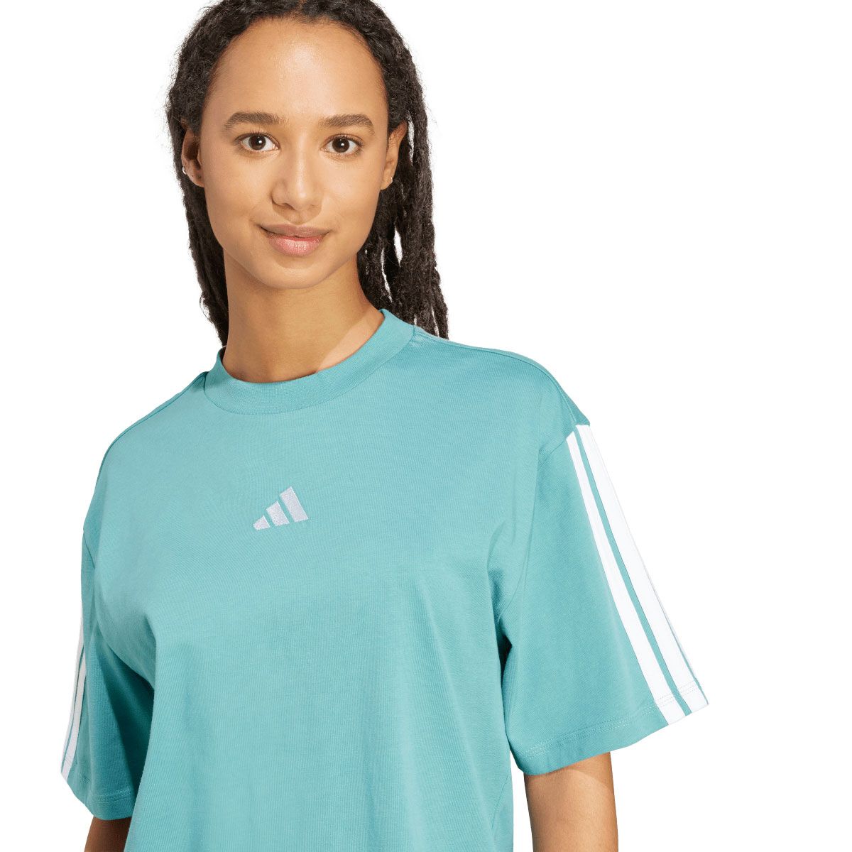 adidas Womens Essentials 3-Stripes Boyfriend Tee