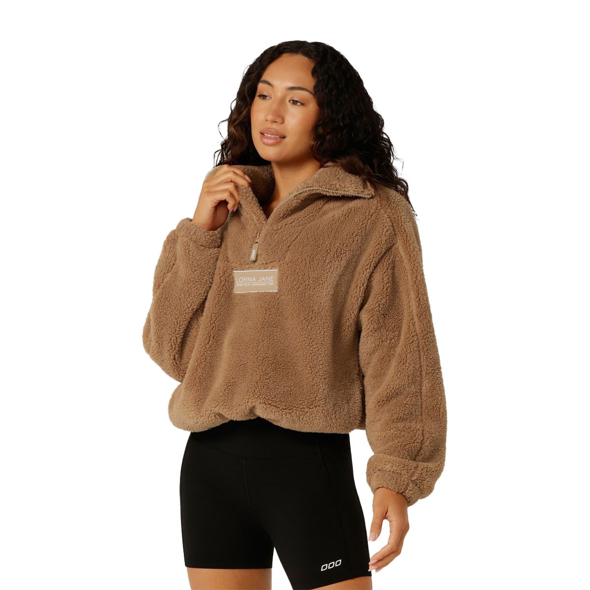 Lorna Jane Womens Everyday Teddy Quarter Zip Pullover