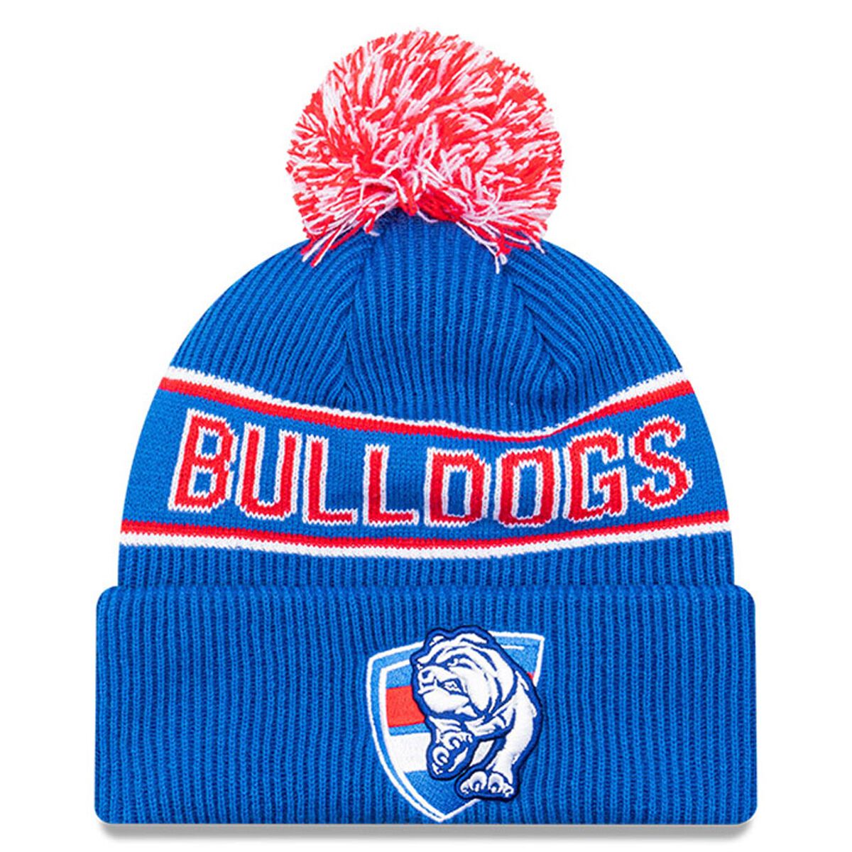 New Era Western Bulldogs Knitted Pom Beanie