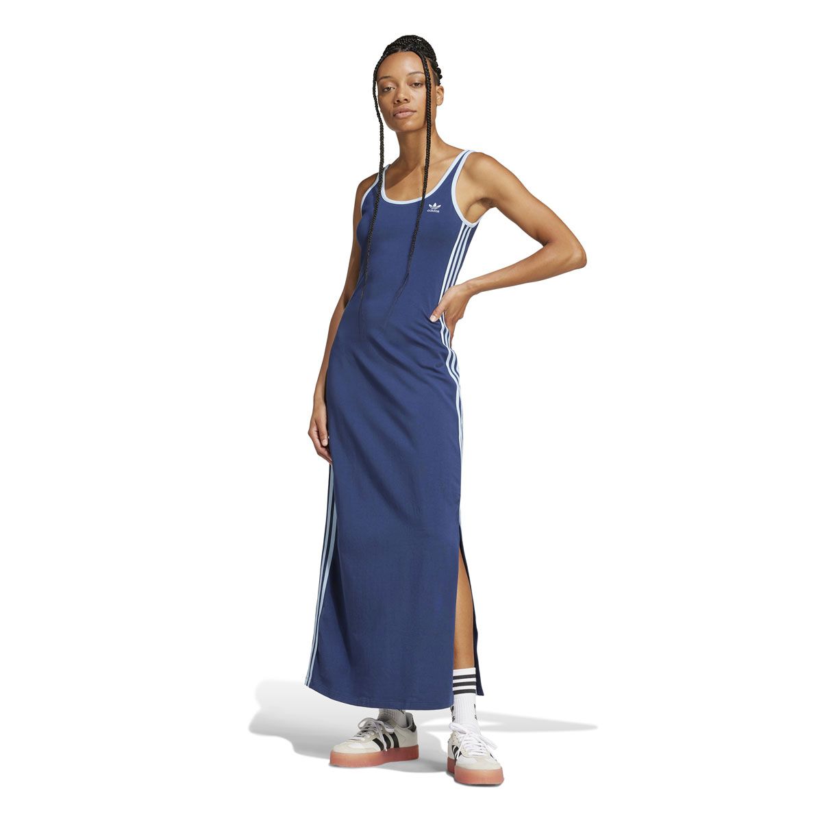 adidas Originals Womens Adicolor Classics 3-Stripes Tank Maxi Dress