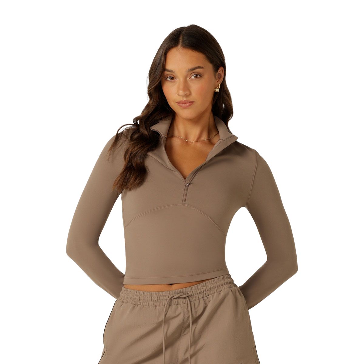 Lorna Jane Womens Elevate Active Half Zip Long Sleeve Top