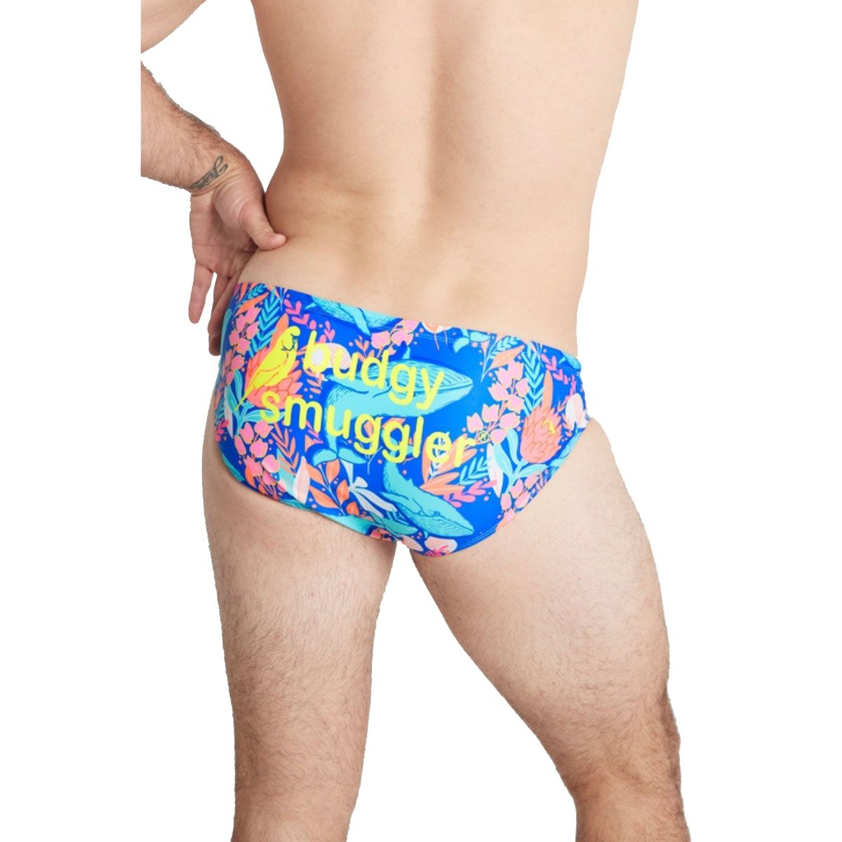 Budgy Smuggler Mens Blue Whale Briefs
