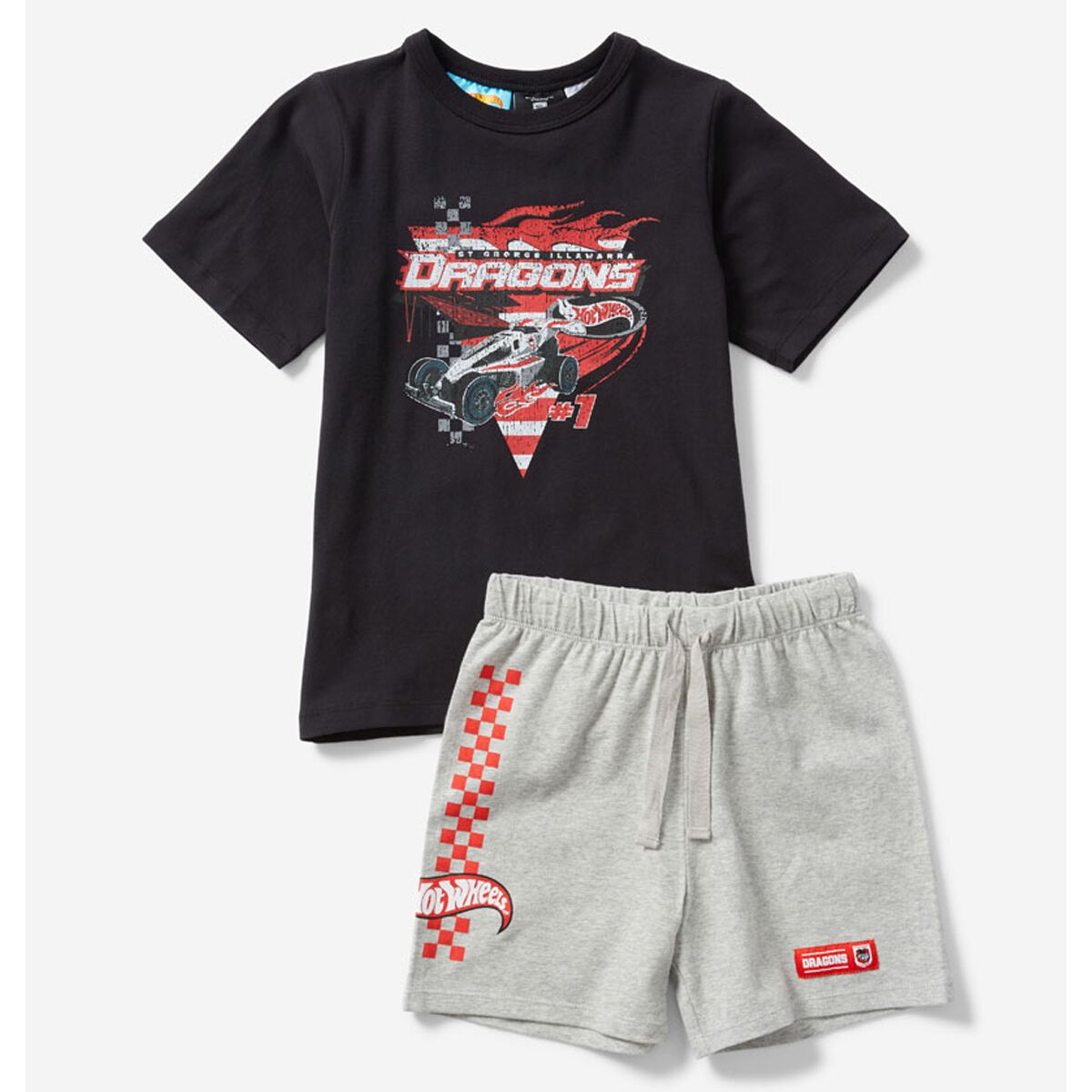 St. George Illawarra Dragons Kids NRL x Hot Wheels Pyjama Set