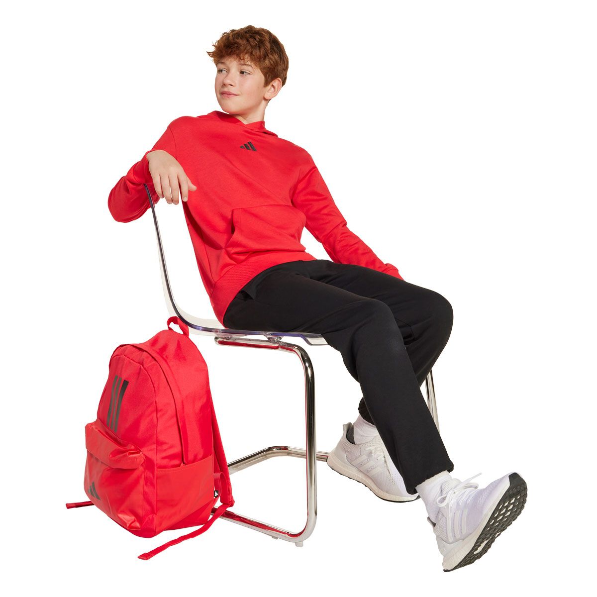 adidas Junior Essentials Fleece Small Logo Pullover Hoodie