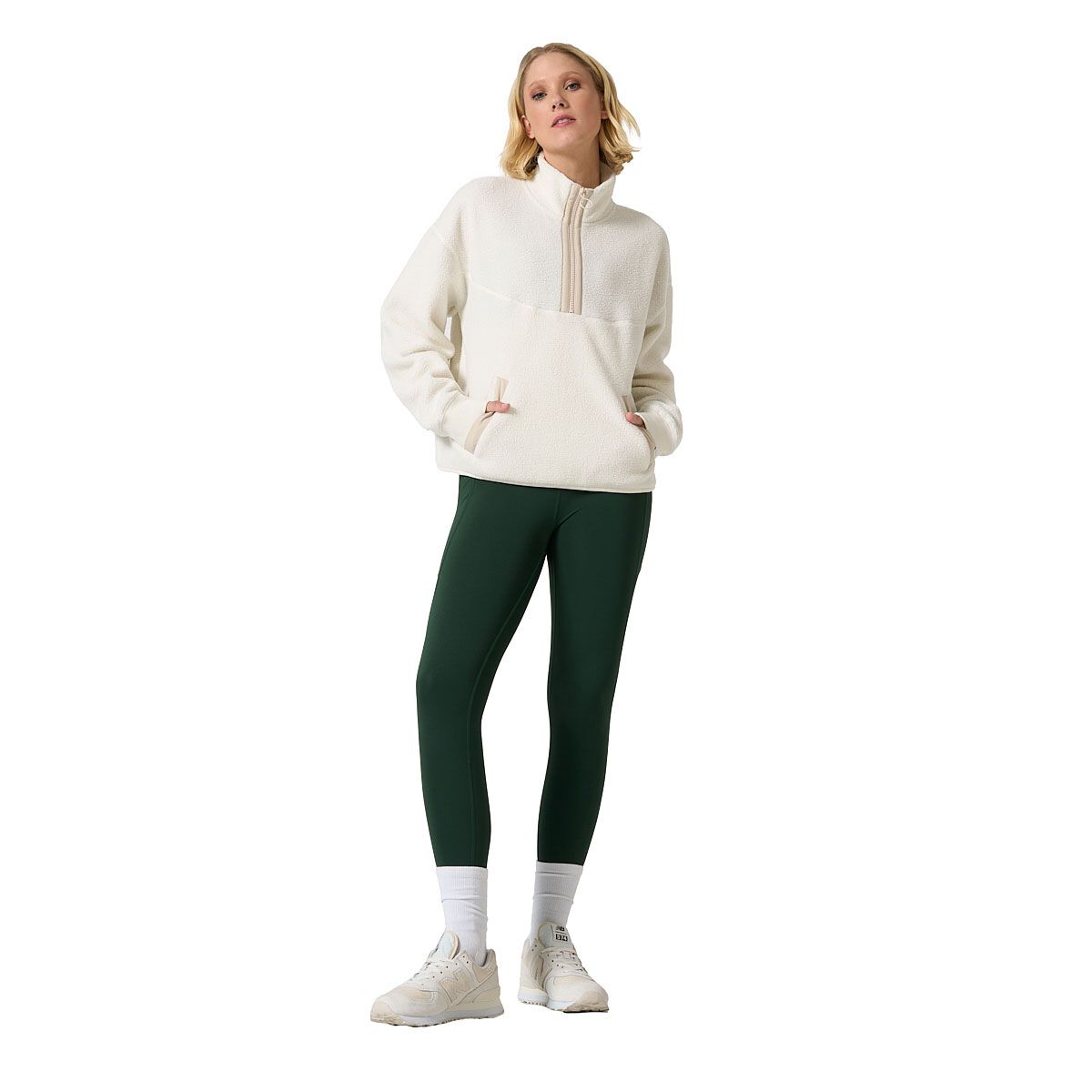 Ell/Voo Womens Bria Sherpa 1/2 Zip Pullover