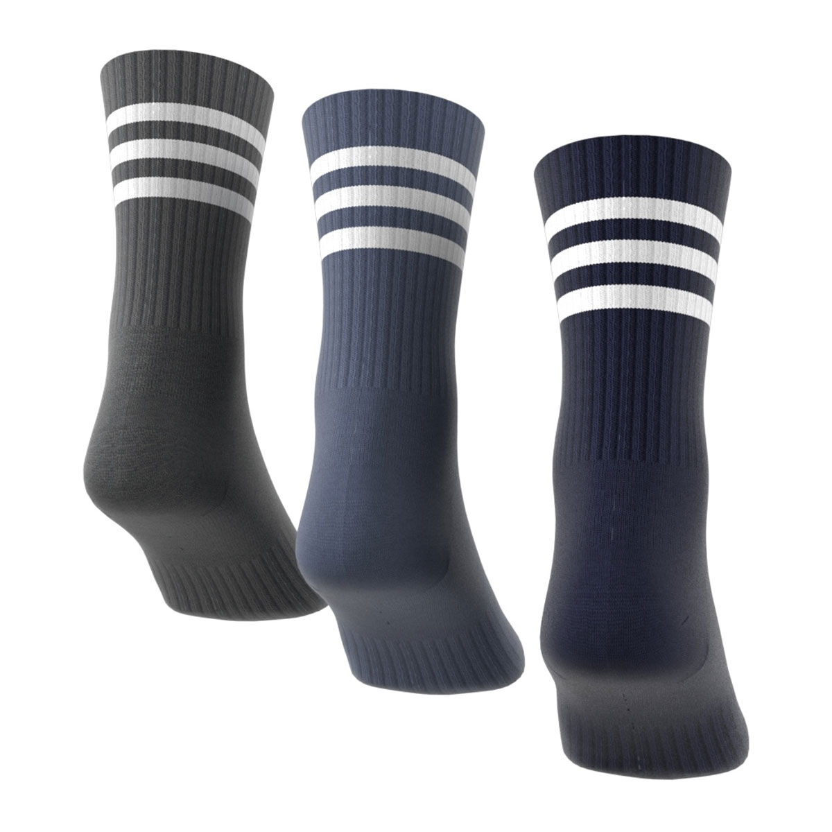 adidas 3-Stripes Cushioned Crew 3 Pack Socks Navy S