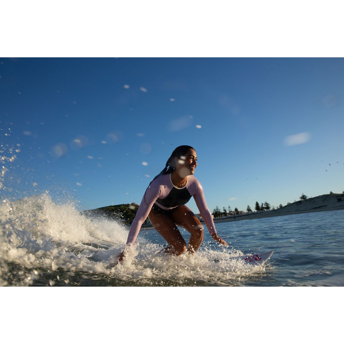 Roxy Womens Active Colour Block Long Sleeve Onesie Swimsuit